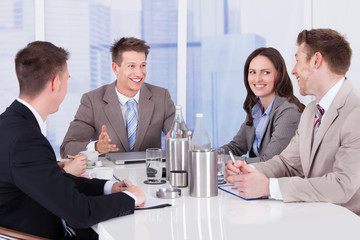 Wall Mural - Business People Discussing At Conference Table