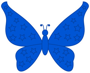 a blue butterfly