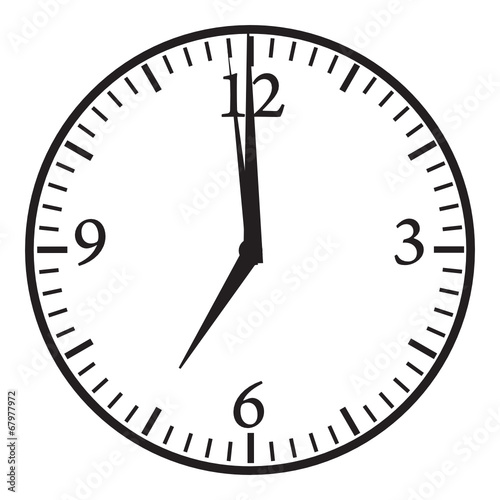 Clock. 7 am or 7 pm. Buy this stock vector and explore similar