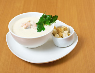 Canvas Print - salmon cream soup