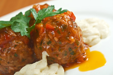 Poster - meatballs cooked with vegetables