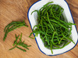 samphire against a wooden background