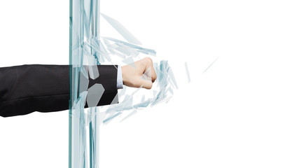 Wall Mural - Man breaking glass