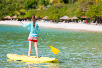 Canvas Print - Young sporty girl on vacation