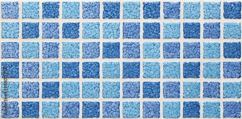 Naklejka nad blat kuchenny square marble tiles with blue effects