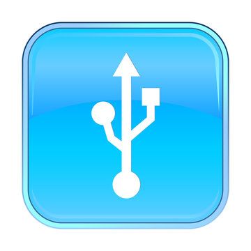Isolated blue web icon on white background