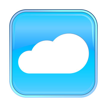 Isolated blue web icon on white background