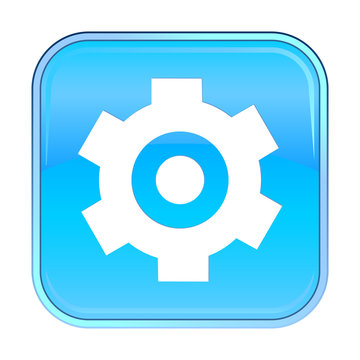 Isolated blue web icon on white background