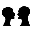 © sorokina - silhouette men women talking