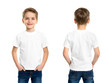 © ashumskiy - White t-shirt on a young man isolated