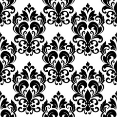 Poster - Vintage seamless floral pattern with arabesque elements