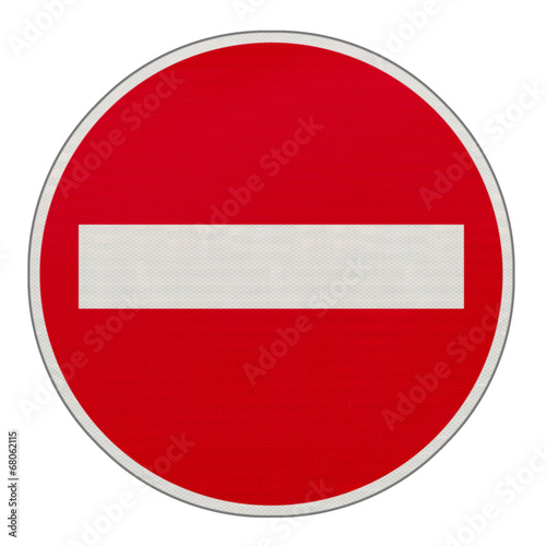Fotografía panneau routier d'interdiction, sens interdit