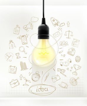 Idea, business infographics vector