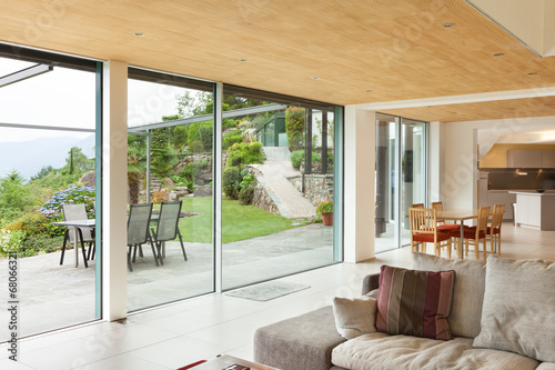 Fotomural interior, living room room, veranda view