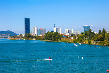 Waterskiing in Vienna