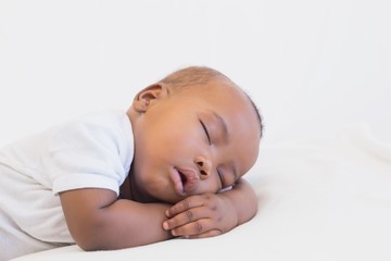 adorable baby boy sleeping peacefully