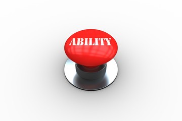 Poster - Ability on digitally generated red push button