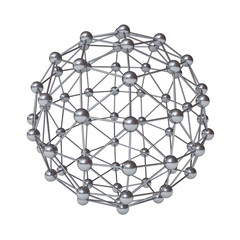 Aufkleber - 3d molecular structure geometry model isolated over white