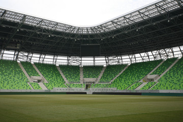 Ferencvaros stadium with grandstand