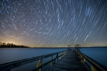 Wall Mural - Spinning Stars over Reelfoot Lake