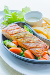 Wall Mural - Salmon grilled