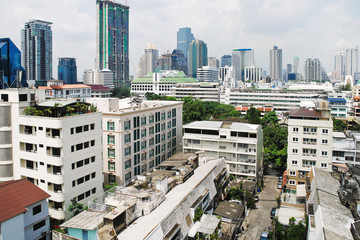 Wall Mural - view of modern residential district in Bangkok