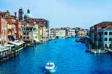 Grand Canal Of Venice City. Italy