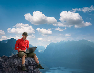 man working outdoors