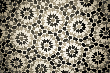 Sticker - moroccan vintage tile background