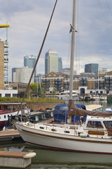 Wall Mural - London, Millhouse private yacht bay in the centre of London