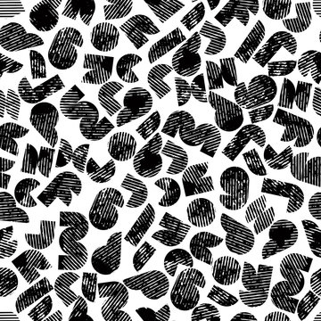 Vector illustration seamless pattern, grunge textured