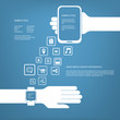 Smart watch infographics concept vector illustration