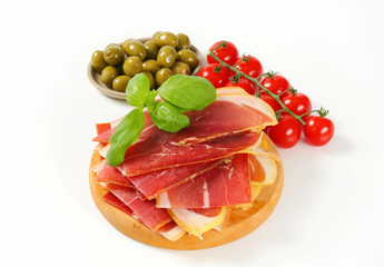 Poster - Sliced prosciutto crudo