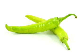 Wall Mural - peppers on white background