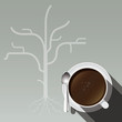 Coffee trees laid flat style, bussiness menu cover relax.