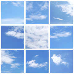 set of blue sky collection