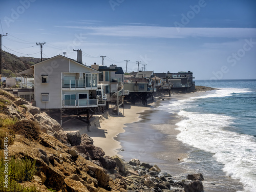 Fotografía Houses at the Pacific Coast in California