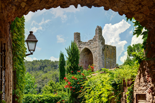 Tapeta ścienna na wymiar Peratallada, Costa Brava, Cataonia, Spain.