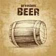 beer keg  for label, package.vintage barrel