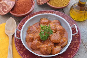 Wall Mural - boulettes de boeuf tikka masala