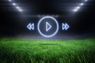 Poster - Composite image of cloud in shape of music player menu