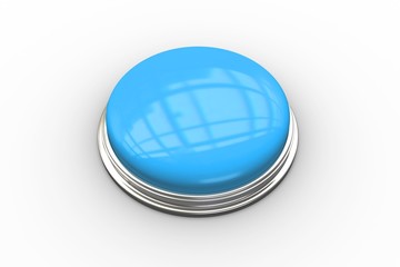 Poster - Digitally generated shiny blue push button
