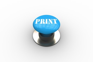 Poster - Print on blue push button