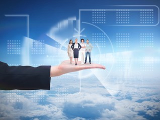 Aufkleber - Composite image of business team looking at camera
