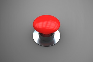 Poster - Composite image of digitally generated red push button