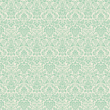 Mint Green Damask Pattern