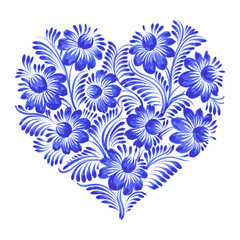 Wall Mural - floral decorative ornament heart