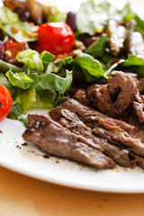 Canvas Print - Salad with Sliced Beef and Cherry Tomato