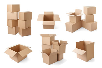 cardboard box package moving transportation delivery