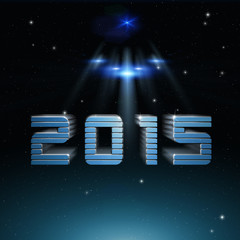 Wall Mural - futuristic space galaxy forward to 2015